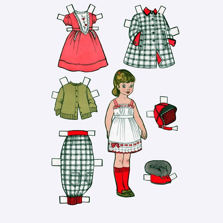 Vintage Penny Printable Paper Doll | AllFreePaperCrafts.com
