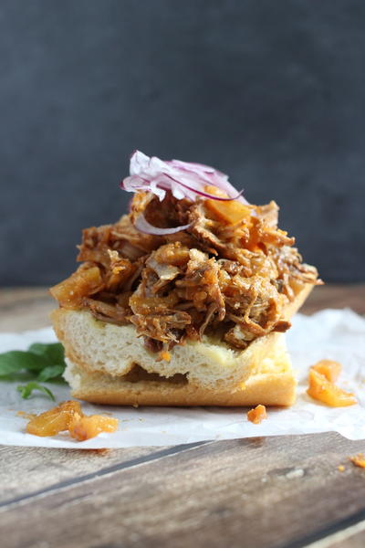 Slow Cooker BBQ Pineapple Pulled Pork