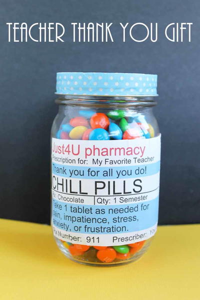 Teacher Thank You Gift with Free Printable Teacher Thank You Gift with Free Printable