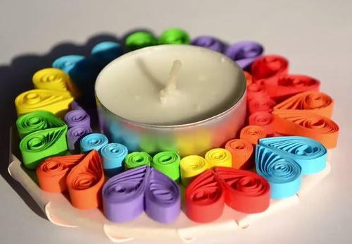 Quilled Paper Candle Holder