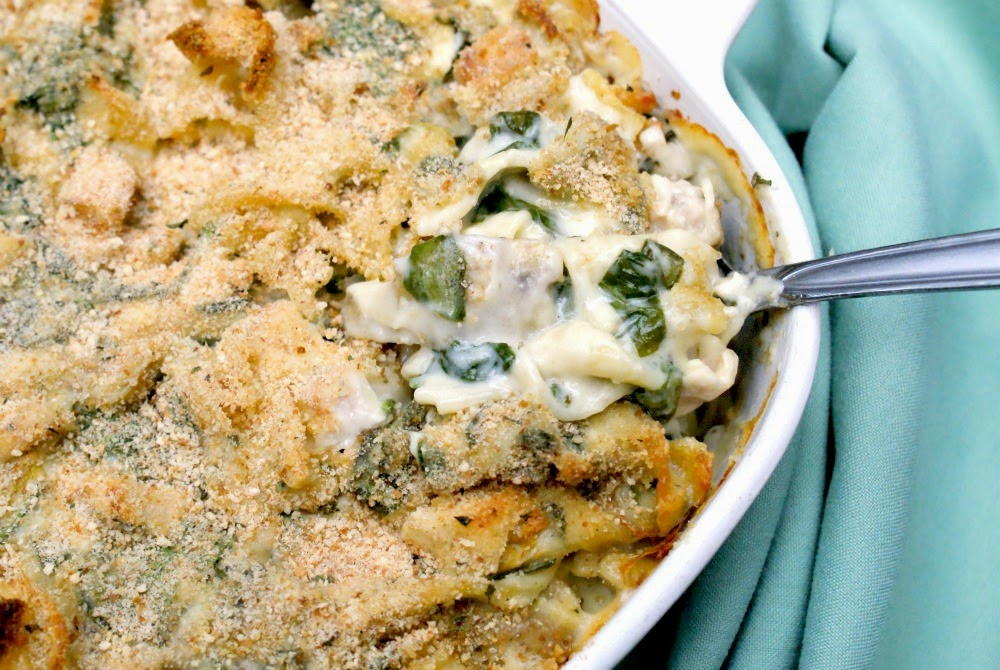 Creamy Spinach Artichoke Chicken Casserole