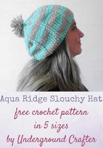 Aqua Ridge Slouchy Hat