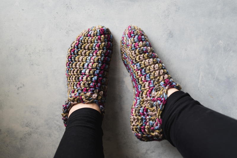 60 minute crochet slippers