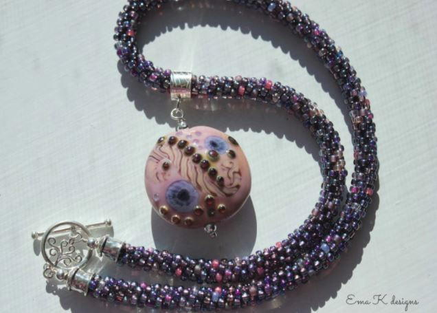 Perpetual Purple Kumihimo Necklace Tutorial