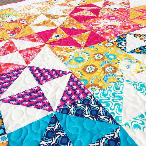 Bold Broken Dishes Throw Quilt