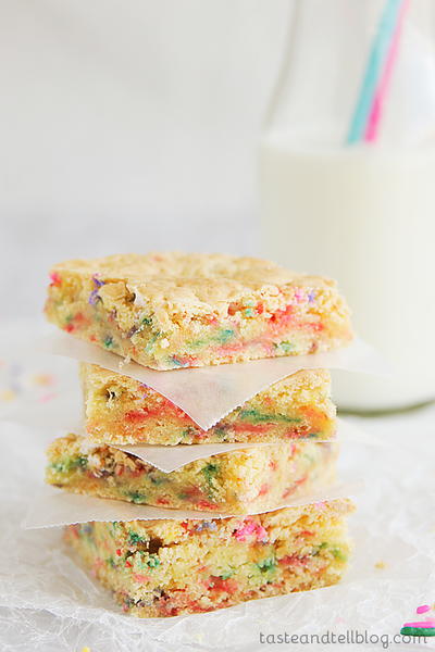 Cake Batter Funfetti Blondies