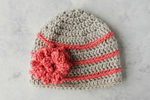 Quick Crochet Flower Hat