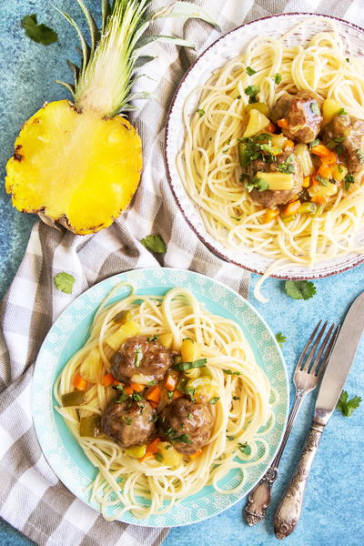 Sweet and Sour Meatballs with Pineapple