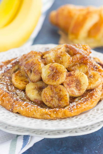 Cinnamon Banana Croissant French Toast