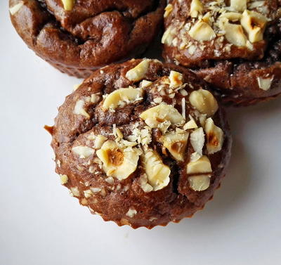 Flourless Banana Chocolate Muffins