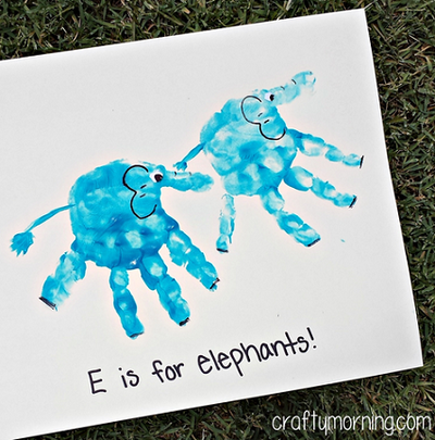 Elephant Handprint Art