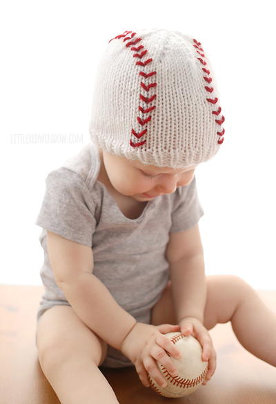 Baseball Baby Knit Hat 