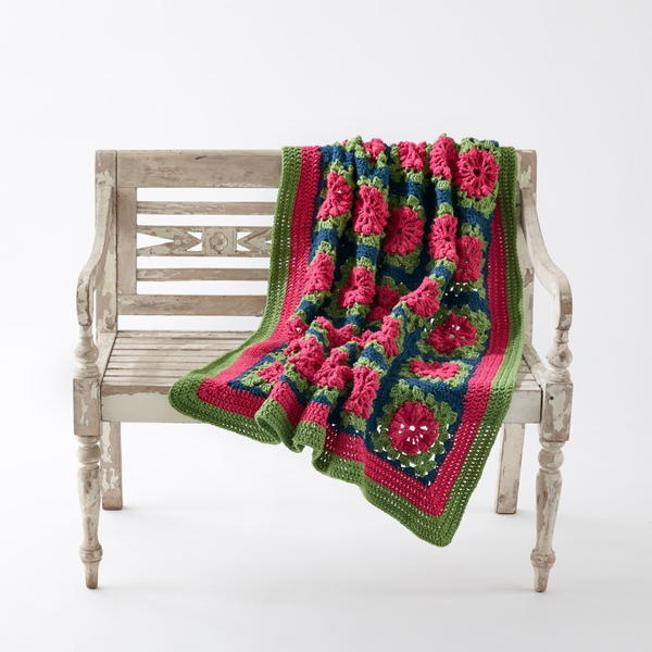 Popping Petals Crochet Blanket