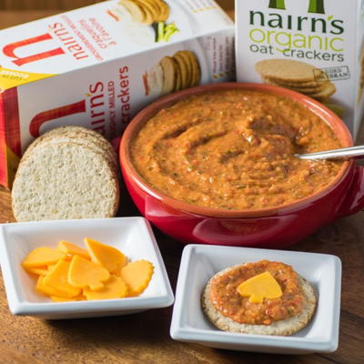 Healthy Roasted Red Pepper Dip