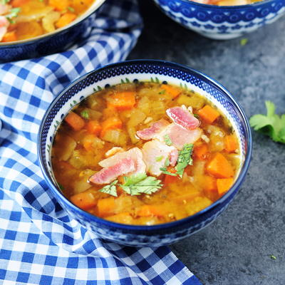 Slow Cooker Split Pea Soup with Bone Broth
