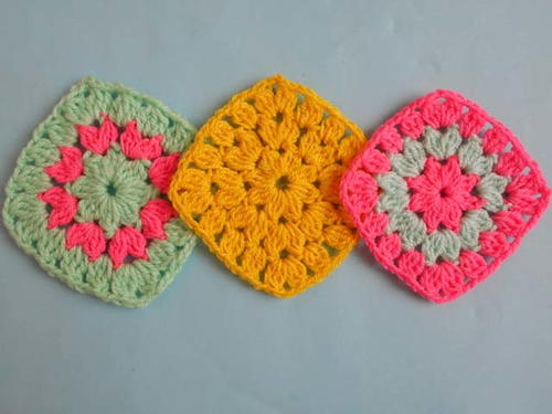 woolen flower design step by step