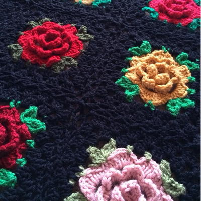 English Rose Granny Square Crochet Pattern