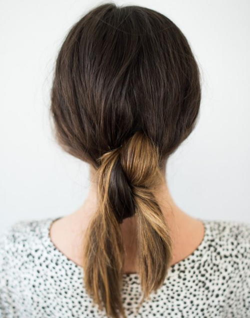 Unexpected Double Knot Ponytail | DIYIdeaCenter.com