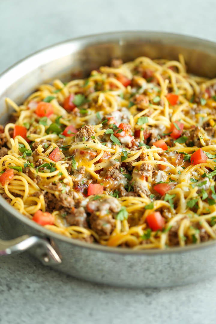 One-Pot Tex-Mex Spaghetti | FaveSouthernRecipes.com