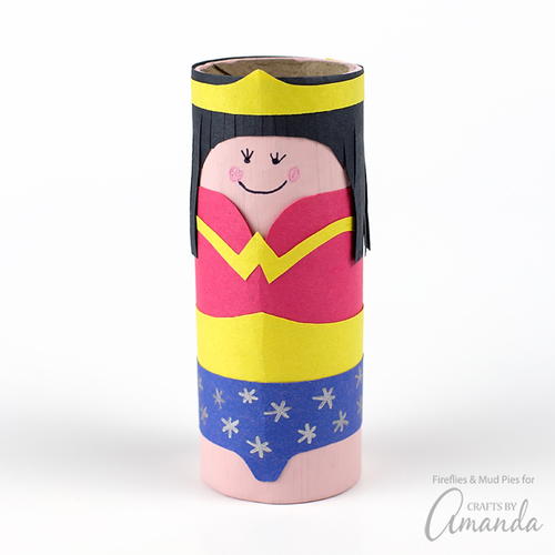 Recycled Cardboard Tube Wonder Woman