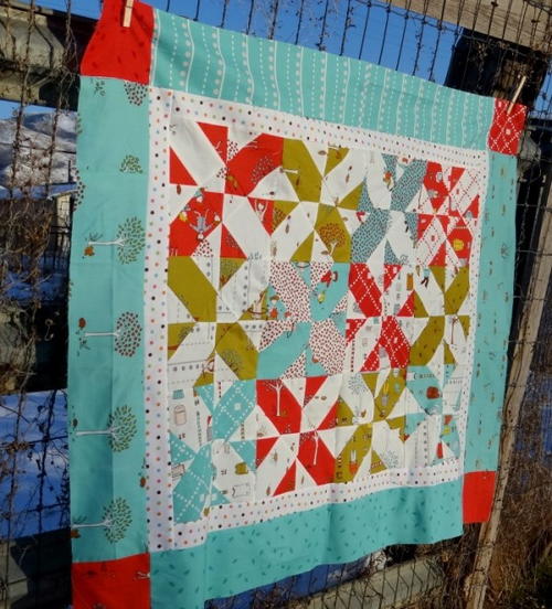 Disappearing Four Patch Baby Quilt