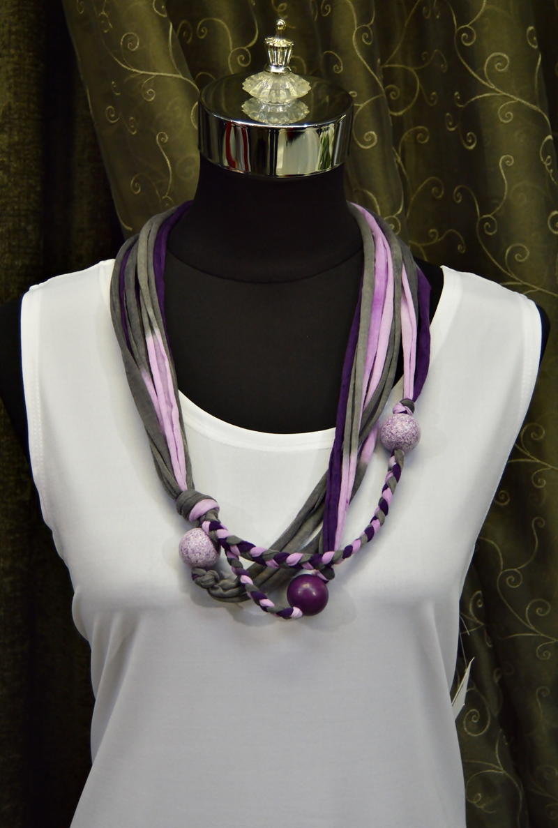 Tee Shirt Yarn Necklace