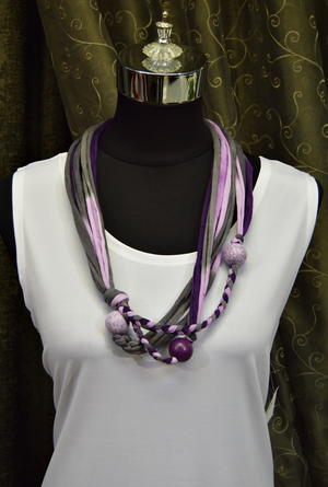 Royal Purple T-Shirt Yarn Necklace