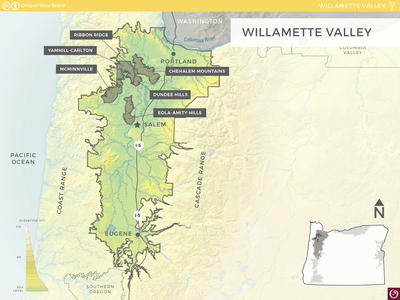 Oregon Wine Country Map