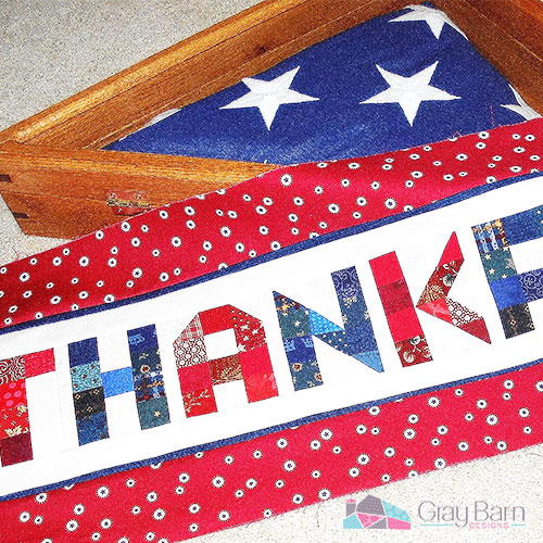 Thankful Patriotic Table Runner