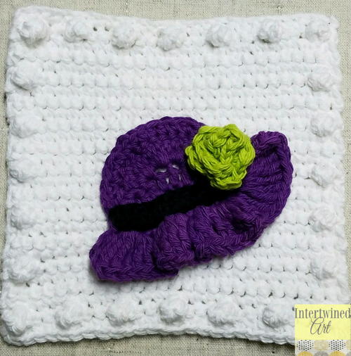 Hat Applique Square | AllFreeCrochet.com