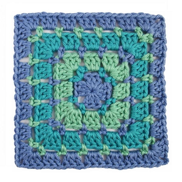 Crochet granny square block stitch patterns afghan allfreecrochetafghanpatterns häkeln gemerkt von Block Stitch Crochet Granny Square | AllFreeCrochetAfghanPatterns.com