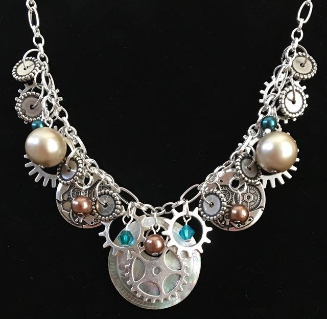 Steampunk Oldjunk Necklace | AllFreeJewelryMaking.com