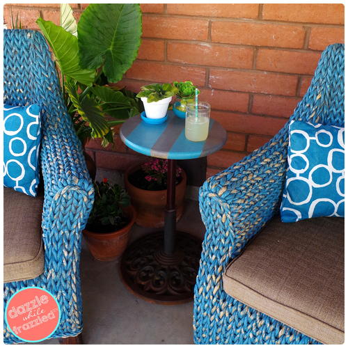 Upcycled Outdoor DIY End Table | DIYIdeaCenter.com