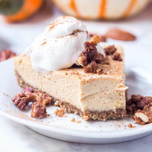 Vegan Pumpkin Cheesecake | FaveGlutenFreeRecipes.com