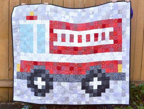 Little Firetruck Quilt Tutorial