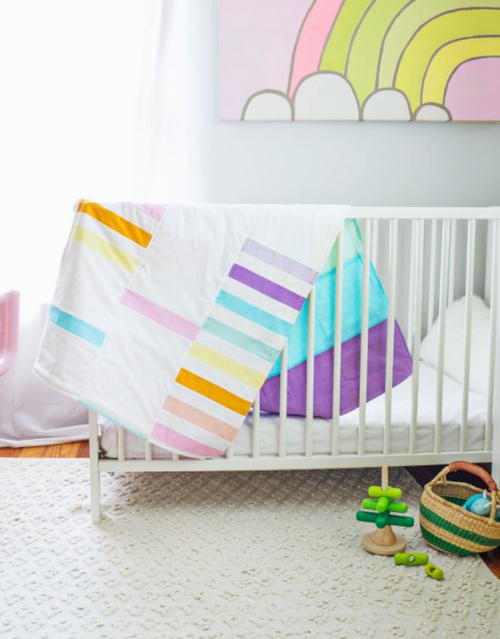 Modern Pastel Crib Quilt