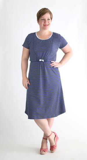 Nautical Tee Midi Dress Tutorial