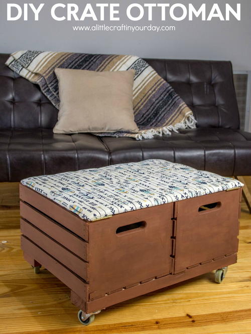 DIY Crate Ottoman