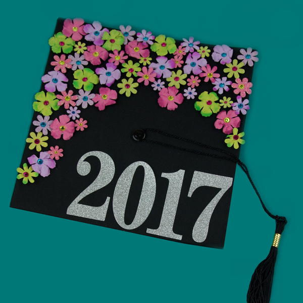 DIY Floral Graduation Cap