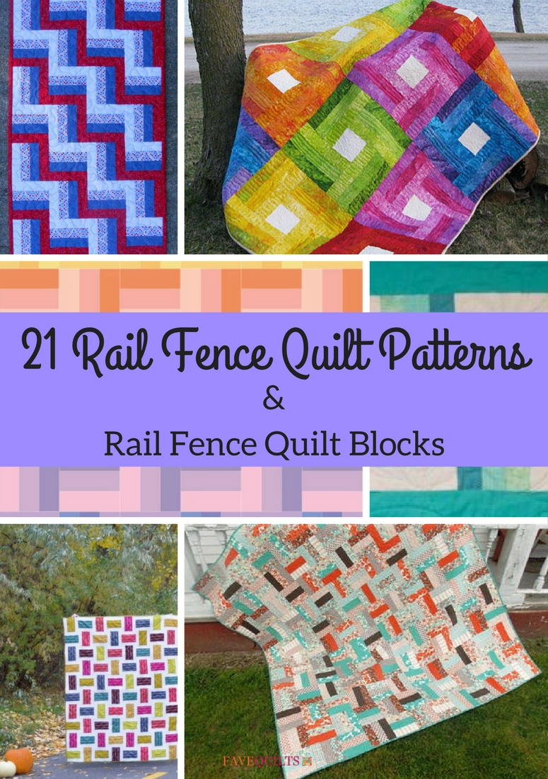 Rail Fence Quilt Patterns & Rail Fence Quilt Blocks | FaveQuilts.com
