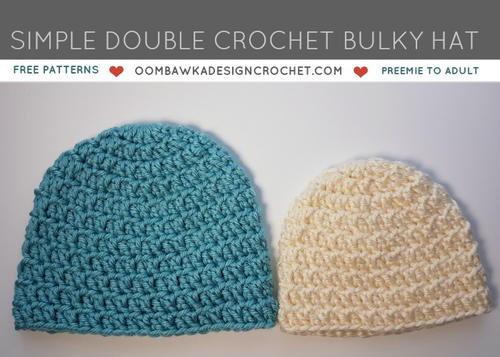 Simple Double Crochet Bulky Hat