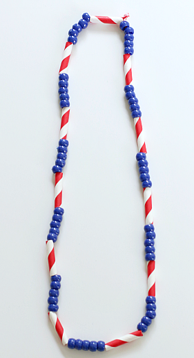 Patterned Patriotic Craft Necklace