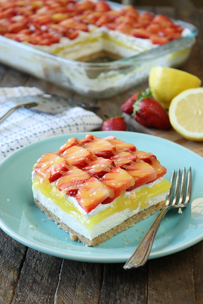 No bake strawberry lemon lush favesouthernrecipes