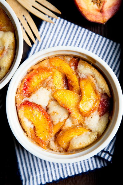 Texas-Style Peach Cobbler for Two