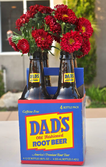 DIY Fathers Day Glass Bottle Centerpieces