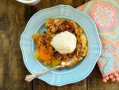 Peach Pineapple Dump Cake