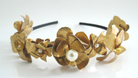 Gold Duct Tape DIY Flower Headband