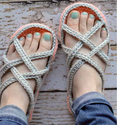 Comfy Cozy Crocheted Sandals 
