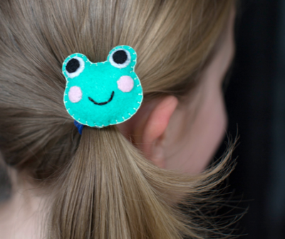 Felt Frog DIY Hair Pin