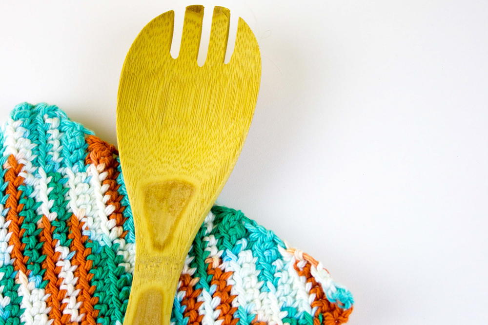 Diagonal Crochet Dishcloth